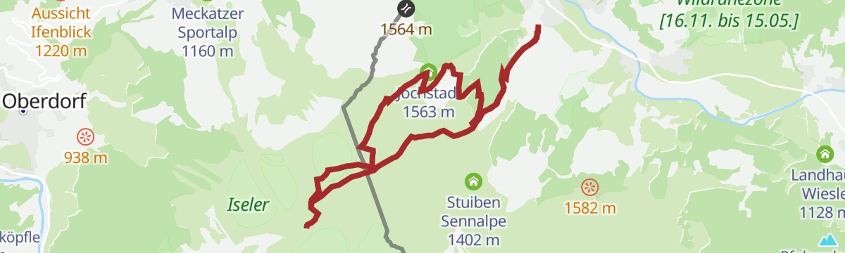 Route map: Zipfelsalpe